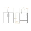 Модуль мийка CT 90 Sink (Handle Black Inox, Cabinet Colour Anthracite Grey, Iron Frost) — фото 3