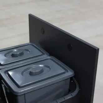 Модуль CT 60 Trash Drawers (Handle Inox, Cabinet Colour Anthracite Grey, Iron Frost) — фото 2