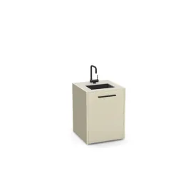 Модуль мийка CT 60 Sink (Handle Black Inox, Cabinet Colour Pearl White, Iron Frost) — фото 2