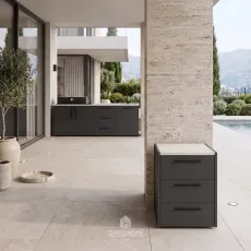 Модуль з шухлядами CT 60 Drawers (Handle Black Inox, Cabinet Colour Anthracite Grey, IF)