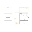 Модуль з шухлядами CT 60 Drawers (Handle Black Inox, Cabinet Colour Anthracite Grey, IF) — фото 3