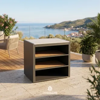 Модуль c открытыми полками Brabura CT 90 Open (Bamboo, Anthracite Grey, Iron Frost)