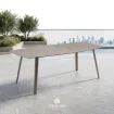 Стол Squid 300х130 HEXAGONAL, Dove grey, Piasentina stone effect