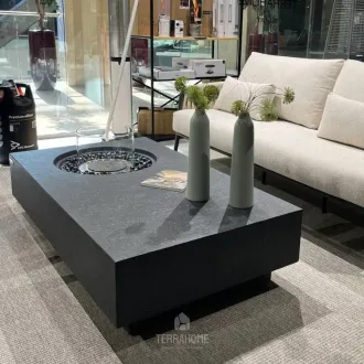 Стіл з каміном METROPOLIS Bioethanol Slate Black — фото 4
