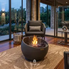 Стіл з каміном FIRENZE Bioethanol Slate Black