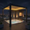 Альтанка Villa 3х3 м, дах open/close (електричний) + LED (тепле світло), антрацит — фото 10