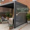 Альтанка Villa 3х3 м, дах open/close (електричний) + LED (тепле світло), антрацит — фото 8