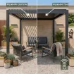 Альтанка Villa 3х3 м, дах open/close (електричний) + LED (тепле світло), антрацит — фото 5