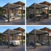 Альтанка Villa 3.6х4 м, дах open/close (електричний) + LED (тепле світло), антрацит — фото 7