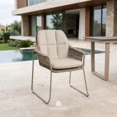 Крісло вуличне Rivera Dining, Champagne, Navajo White