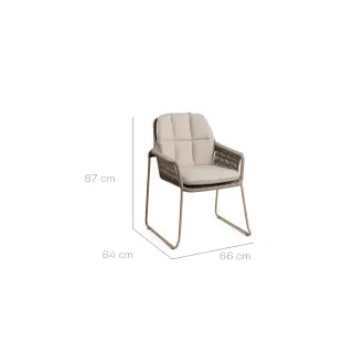 Кресло уличное Rivera Dining, Champagne, Navajo White — фото 3