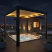 Альтанка Villa 4x4 м, дах open/close (електричний) + LED (тепле світло) , антрацит — фото 10