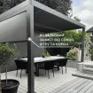 Альтанка Villa 4x4 м, дах open/close (електричний) + LED (тепле світло) , антрацит — фото 8
