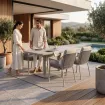 Обідній комплект стіл Move, light taupe + 4 стільці Liv, creme white