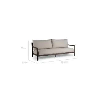 Диван Oasis Lounge 3-местный, Chocolat, Ivory White — фото 8