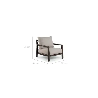 Кресло Oasis Lounge, Chocolat, Ivory White — фото 10