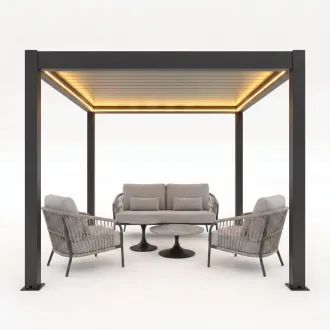 Лаунж-комплект Nappa + столики Nova + пергола Villa 3х3 м — фото 18