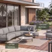 Лаунж-комплект Fresca кутовий лівий + столики Sorrento/Avero + пергола Villa 4х4 м — фото 8