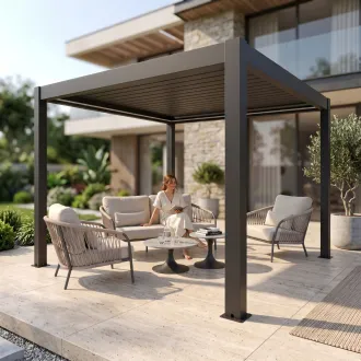 Лаунж-комплект Nappa + столики Nova + пергола Villa 3х4 м