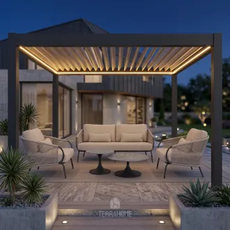 Лаунж-комплект Dolce + столики Nova + пергола Villa 3х4 м — фото 2