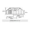 Теплиця Orangeri 15,1 м², антрацит, закаленное стекло 3 мм — фото 4