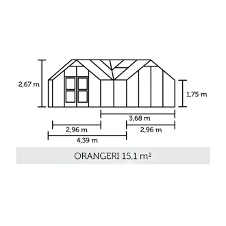 Теплиця Orangeri 15,1 м², антрацит, закаленное стекло 3 мм — фото 4