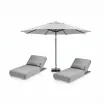 Парасоля EASY PUSH Ø300 см, light grey + 2 шезлонги EGO, сірі — фото 21