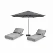 Парасоля EASY PUSH Ø300 см, anthracite matt + 2 шезлонги EGO, сірі — фото 21