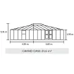 Теплиця Grand Oase 25,6 м², антрацит, загартоване скло 3 мм — фото 8