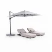 Парасоля з бічною опорою EASY SWING, light grey з базою EASY STAND + 2 шезлонги EGO, бежеві — фото 23