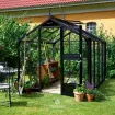 Теплица Compact 6,6 м², антрацит, закаленное стекло 3 мм