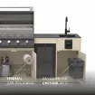 Вулична кухня Brabura Lite 400, beige + пергола Villa 6х4 м, (механічна + LED) — фото 11