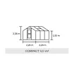 Теплица Compact 5,0 м², антрацит, закаленное стекло 3 мм — фото 2
