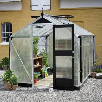 Теплица Compact 6,6 м², алюминий, серо-чёрный, поликарбонат 10 мм