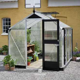 Теплица Compact 5,0 м², алюминий, серо-чёрный, поликарбонат 10 мм