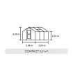 Теплица Compact 5,0 м², алюминий, серо-чёрный, поликарбонат 10 мм — фото 2