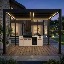Вулична кухня Brabura Lite 400, beige + пергола Villa 4х4 м — фото 2