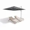 Парасоля з бічною опорою EASY SWING, anthracite + 2 шезлонги DIAMOND — фото 22