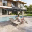 Парасоля з бічною опорою EASY SWING, anthracite + 2 шезлонги DIAMOND