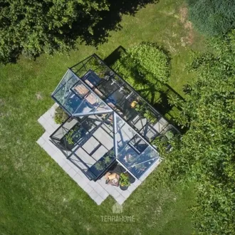 Теплиця Orangeri 21,5 м², антрацит, загартоване скло 3 мм — фото 8