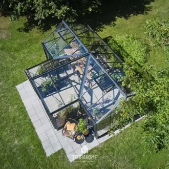 Теплиця Orangeri 21,5 м², антрацит, загартоване скло 3 мм — фото 3