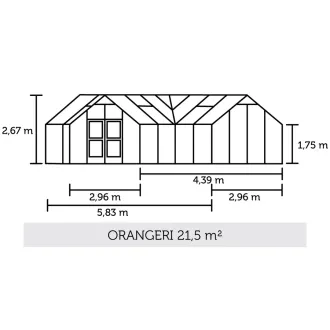 Теплиця Orangeri 21,5 м², антрацит, загартоване скло 3 мм — фото 9