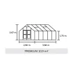 Теплиця Premium 10,9 м², алюміній, сіро-чорний, полікарбонат 10 мм — фото 2