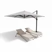 Парасоля з бічною опорою EASY SWING, light grey + 2 шезлонги DIAMOND — фото 22