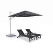 Парасоля з бічною опорою EASY SWING, anthracite з базою EASY STAND + 2 шезлонги Fly graphite — фото 21