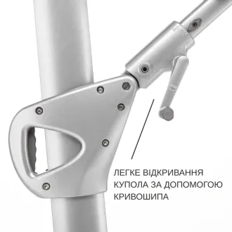Парасоля з бічною опорою EASY SWING, anthracite з базою EASY STAND + 2 шезлонги Fly graphite — фото 12