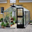 Теплица Compact 8,2 м², алюминий, серо-чёрный, закаленное стекло 3 мм
