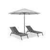 Парасоля EASY PUSH Ø300 см, light grey + 2 шезлонги GRATTONI — фото 16