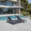 Парасоля EASY PUSH Ø300 см, light grey + 2 шезлонги GRATTONI — фото 2