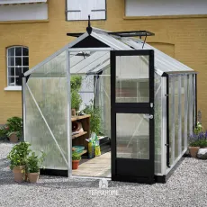 Теплица Compact 8,2 м², алюминий, серо-чёрный, поликарбонат 10 мм